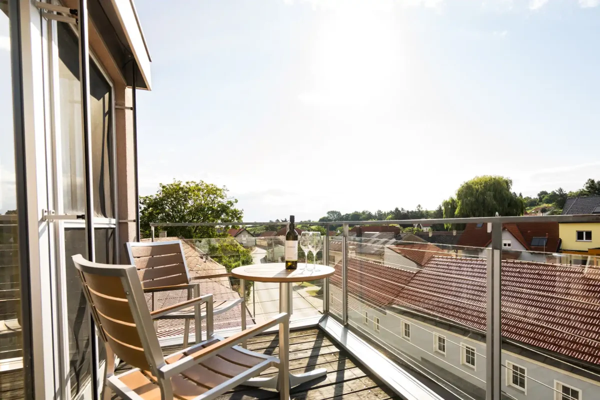 Ausblick vom Balkon - Weingut Stadler